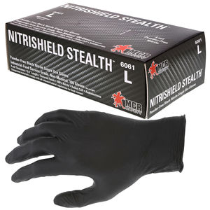 100 Fastenal Body Guard Nitrile Disposable Gloves Large 100 Dark