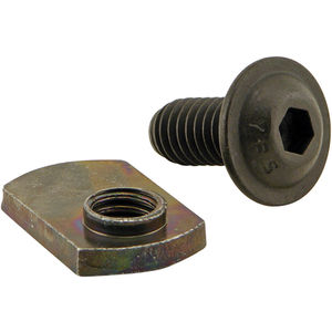 Bolt Assembly: 5//16-18 X .687 Flanged Button Head Socket Cap Screw and Slide-in Double Economy T-Nut 80//20 Inc 15 Series 3355 FBHSCS Black Zinc 15 Pack
