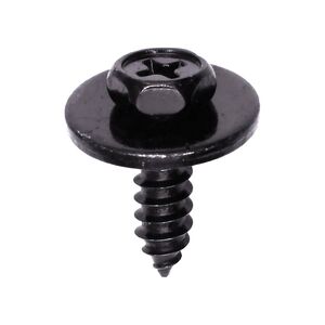 M5-1.59 x 16mm Black Zinc Finish Phillips/Hex Head Sems Tap Screw