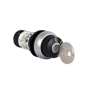 C22 22 5mm Compact Pushbutton Selector Switch Non Illuminated Key Operated Silver Bezel Momentary Key Removal Left 40 Deg Button Black 1nc 2 Position Fastenal