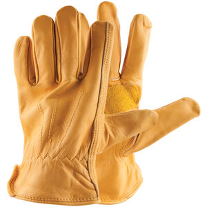 Double Palm Leather Work Gloves : Unlined Leather Palm Work Gloves :  Industrial Safety Gloves and Hand Protection