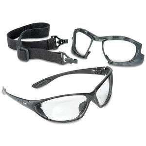 uvex S0600X Seismic Black Frame Clear Lens Safety Glasses for sale online 