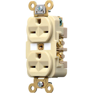 15A 250V 2P 3W 6-15 Brown Straight Duplex Receptacle | Fastenal