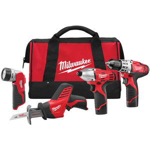 4Pc 12V M12™ Li-Ion Cordless Drill/Driver / Hackzall® / Impact