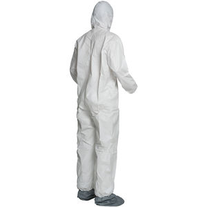 3X-Large 10 mil White ProShield® 50 Zipper Serged Seam