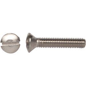 1/4-20 x 3" Slotted Round Head Machine Screws Stainless Steel 18-8 Qty 10
