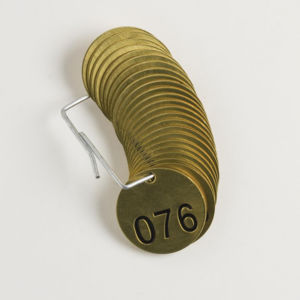 Numbered Brass Valve Tags 