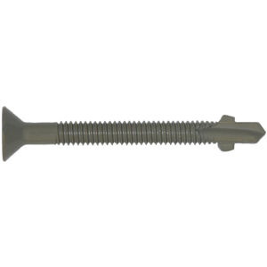 #8-18 Thread Size Plain Finish Phillips Drive 3/4 Length 82 Degree Flat Head #2 Drill Point Pack of 50 410 Stainless Steel Self-Drilling Screw 
