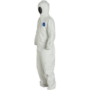 X-Large 5.9 mil White Tyvek® Zipper Serged Seam Elastic X-Large 5.9 mil White Tyvek® Zipper Serged Seam Elastic