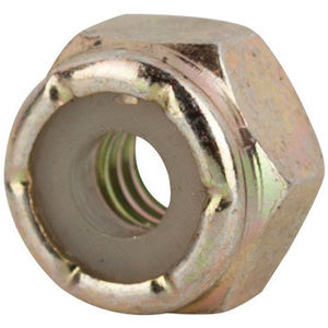 4-40 Grade 2 Yellow Zinc Finish NM Steel Nylon Insert Lock Nut