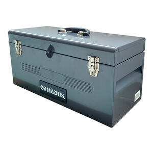 TBP135 8.6x20.1x9.4 Powder Coat Steel Hand ORMADUS® Tool Box TBP135 8.6x20.1x9.4 Powder Coat Steel Hand ORMADUS® Tool Box