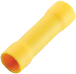 Yellow Vinyl Insulated Butt Splice Connectors 12-10 GAUGE